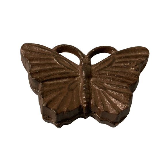 Vintage Cast Iron Butterfly Trinket Box - Picture 2 of 5